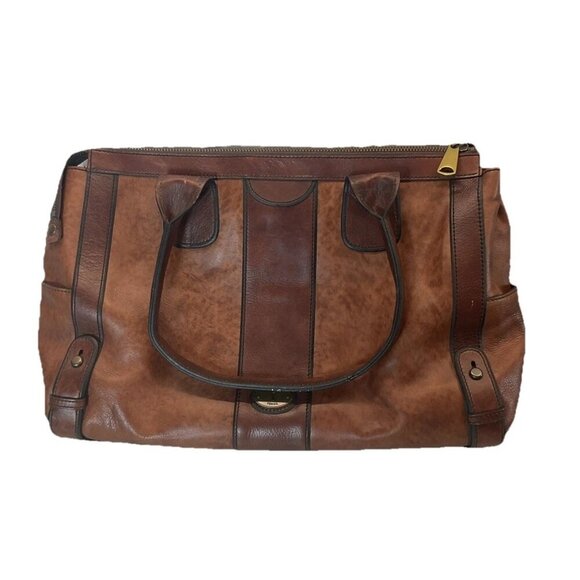 Fossil VRI (Vintage Release) Weekender Bag Brand New 2 tone brown - Picture 1 of 12